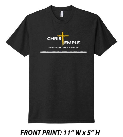 Christ Temple T-Shirt - Golden Cross